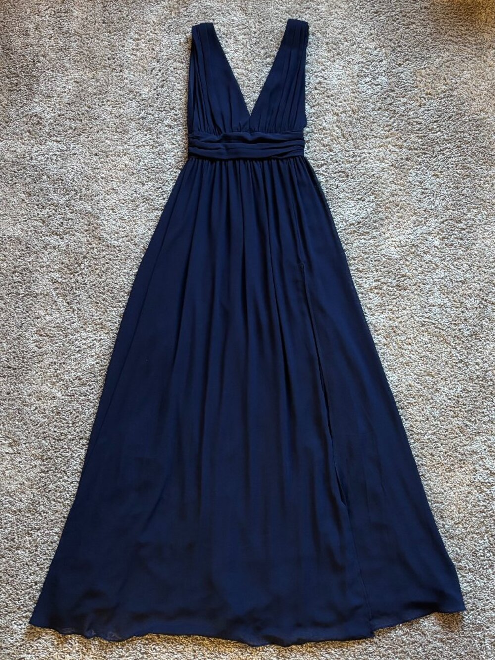 Lulus V-Neck Gown in Navy Blue